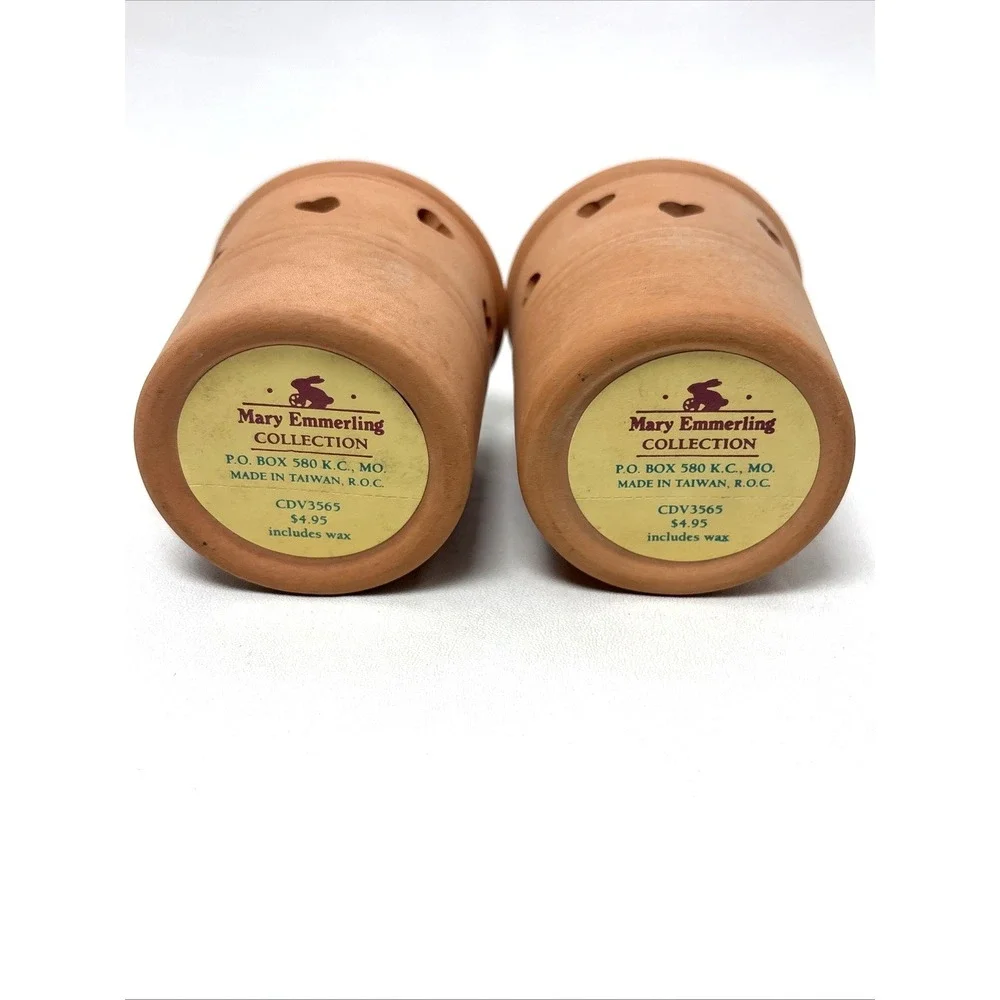 Mary Emmerling Collection Terracotta Container Heart‎ Cutout Rare Taiwan Rare